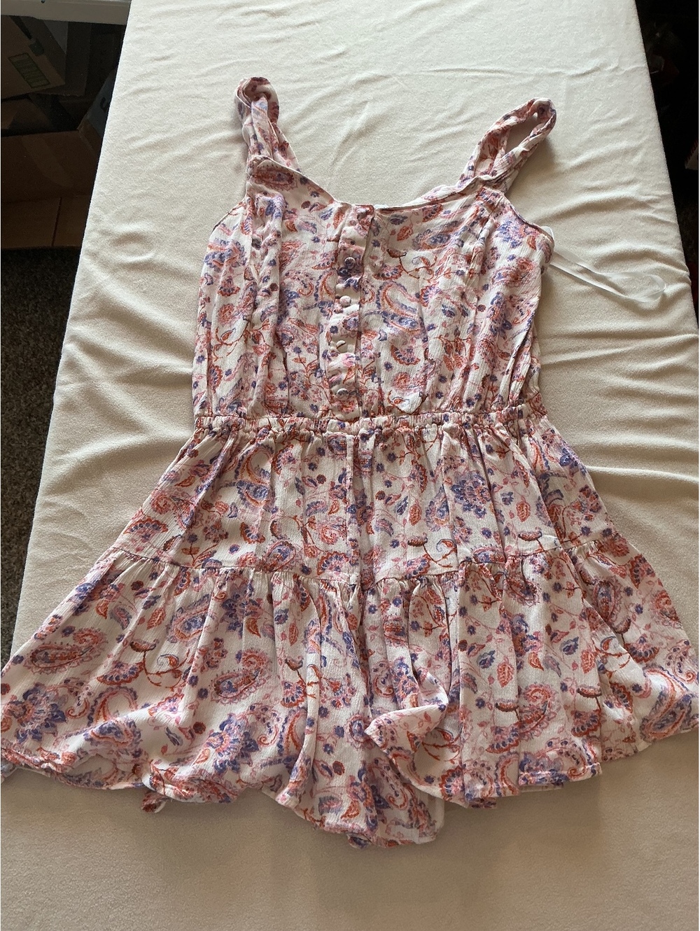 Jessica Simpson floral sleeveless romper pink size S